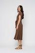 Melanie-Button Front Midi Dress